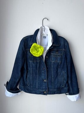 Ralph Lauren / Lauren Jean Co Blue Denim Women’s Trucker Jacket Sz PL